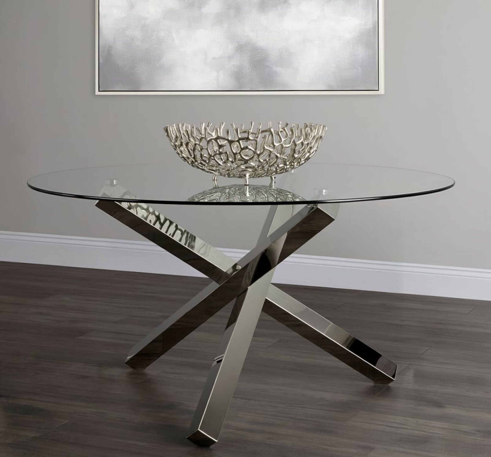 Liza Round Glass End Table - photo 2
