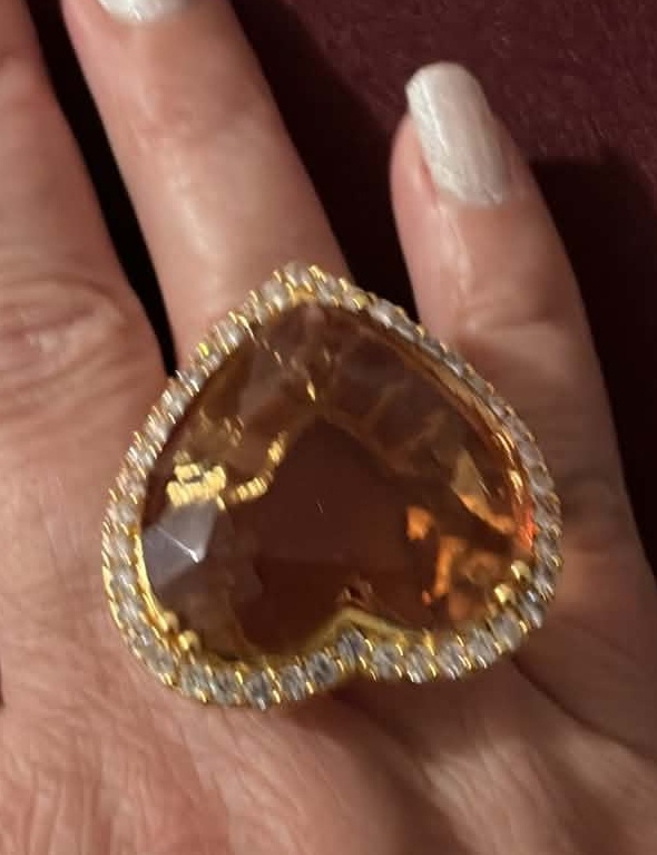 Large Heart Shaped Ring Costume (New) - Size 9 - photo 3