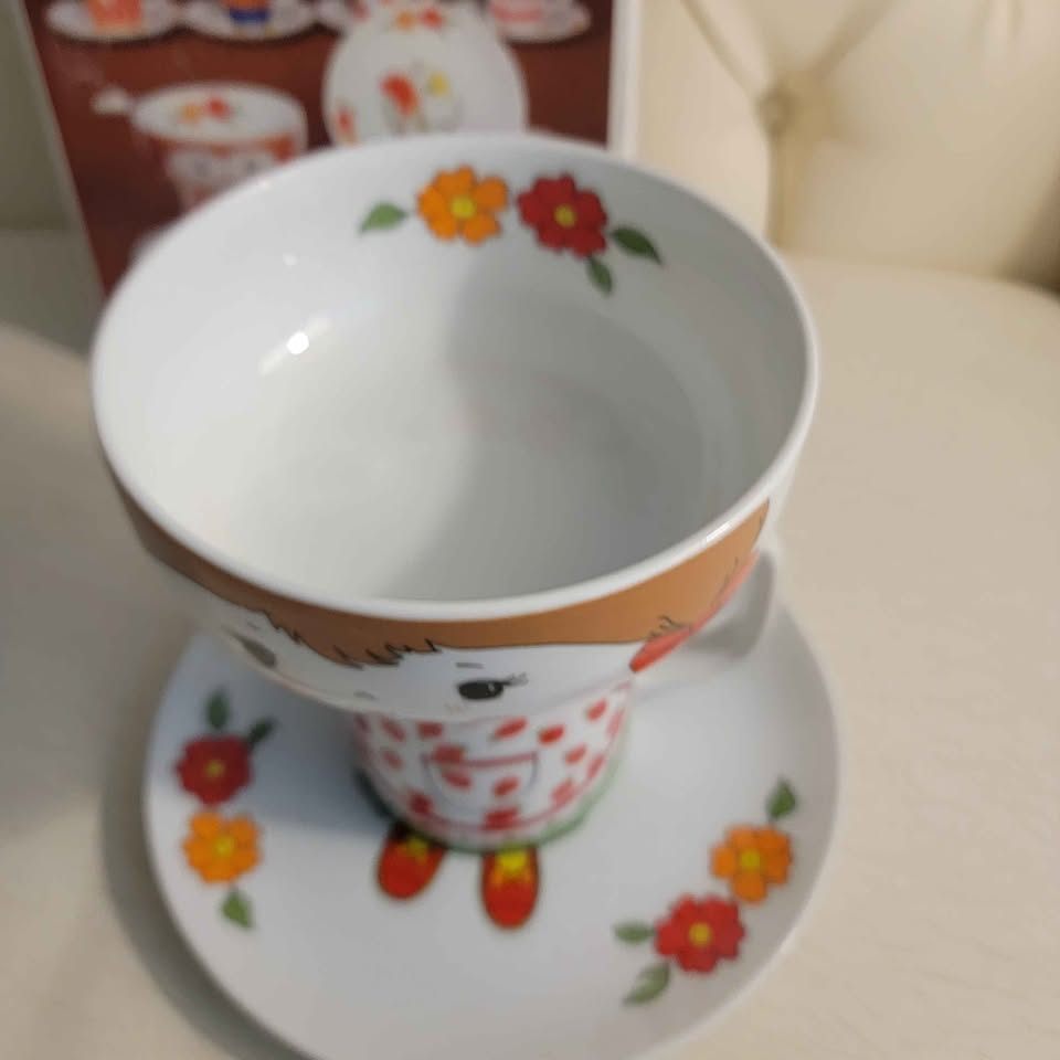 Vintage 3 Piece Porcelain Children's Set - Girls Design - Mug - photo 4