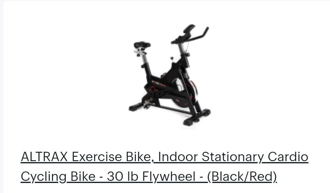 ALTRAX Exercise Bike - 30 lb Flywheel - Black/Red - photo 2