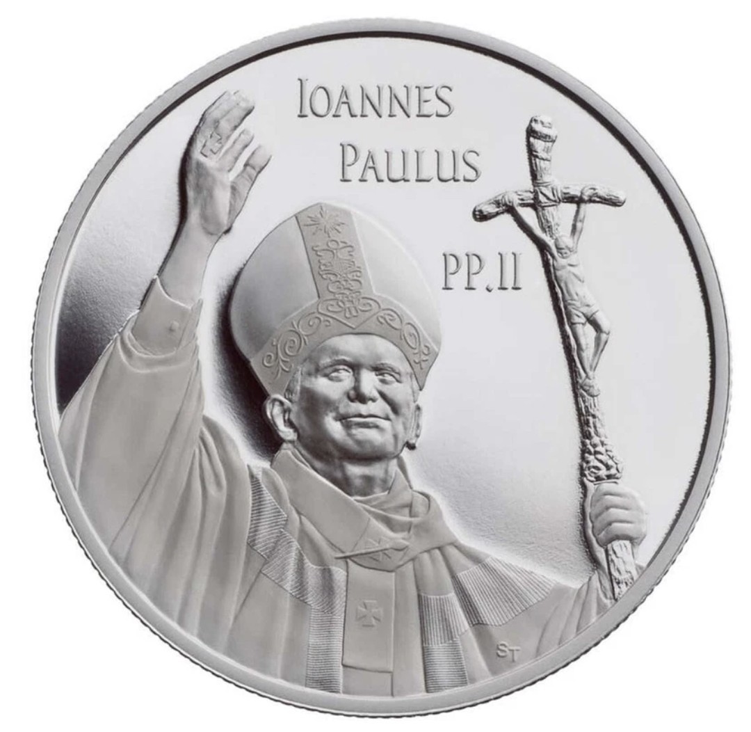 2005 Pope John Paul II Commemorative Silver Coin .9999 Fineness