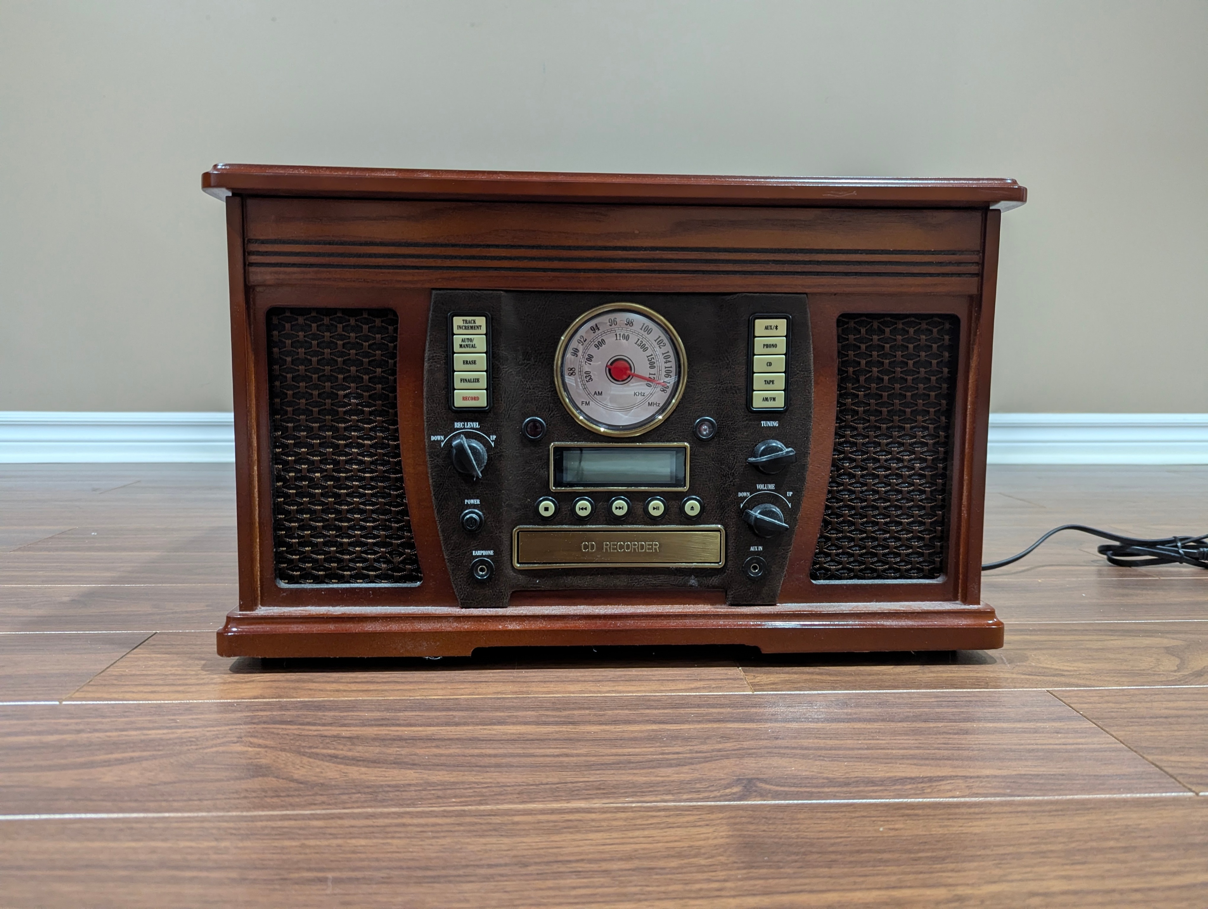 Multi-Function Wooden Music Centre