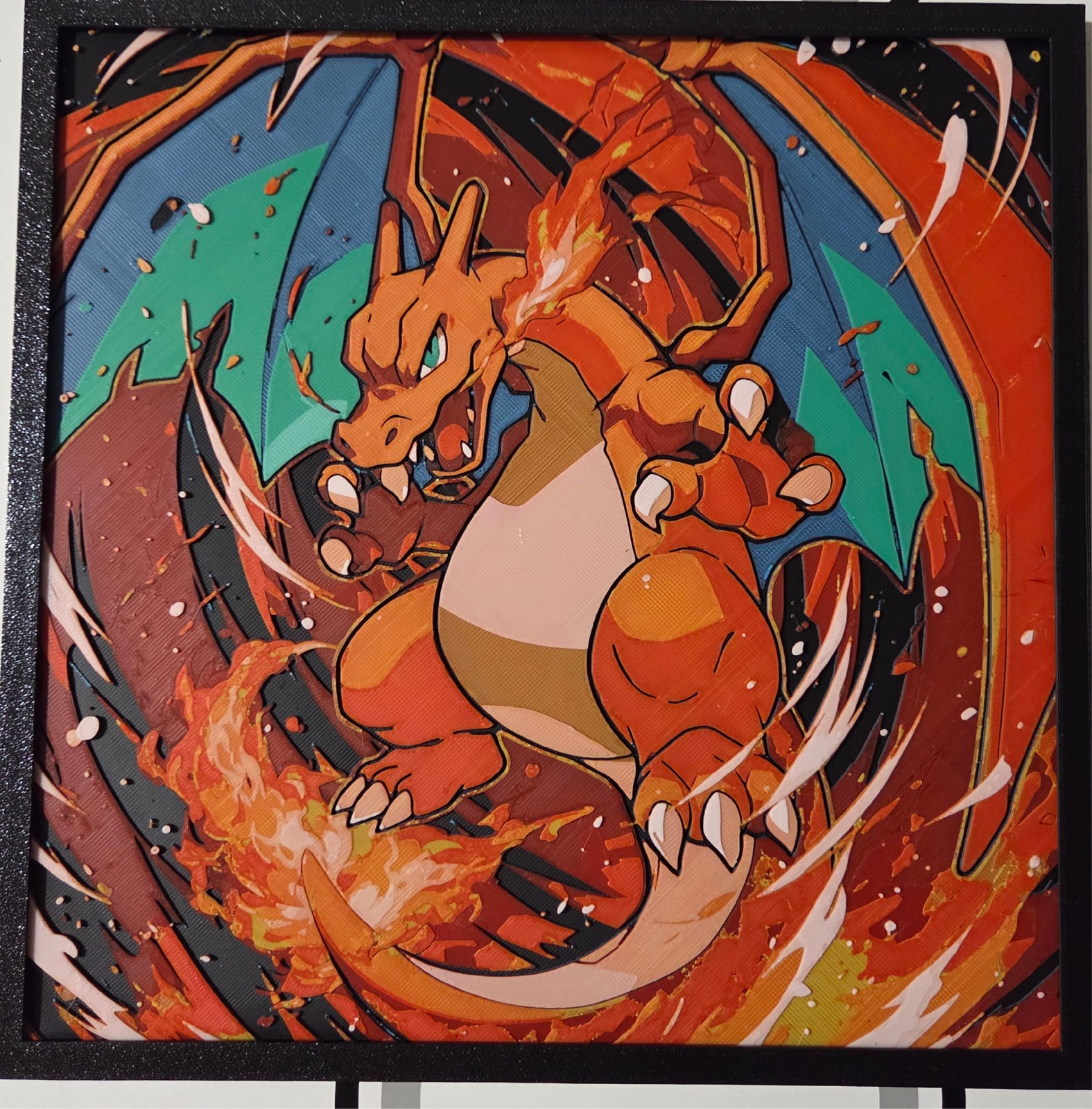 Charizard Textured Art Piece (25x25cm)