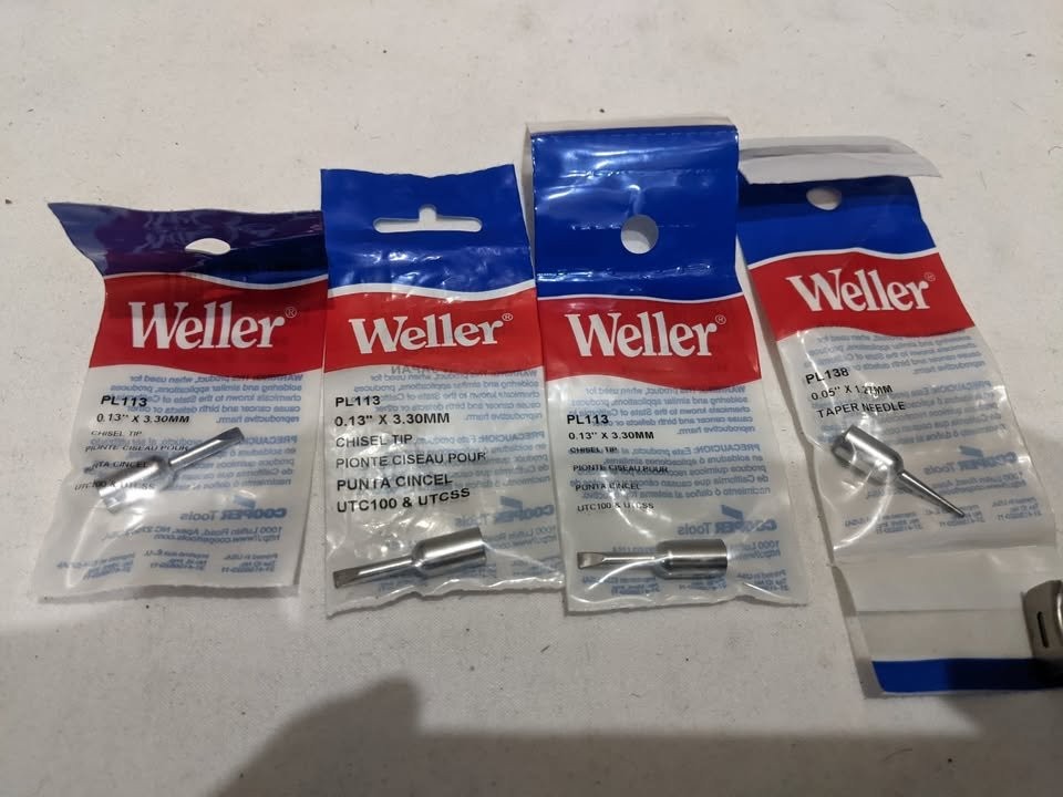 Weller soldering tips, PL113 and PL138, $5 each