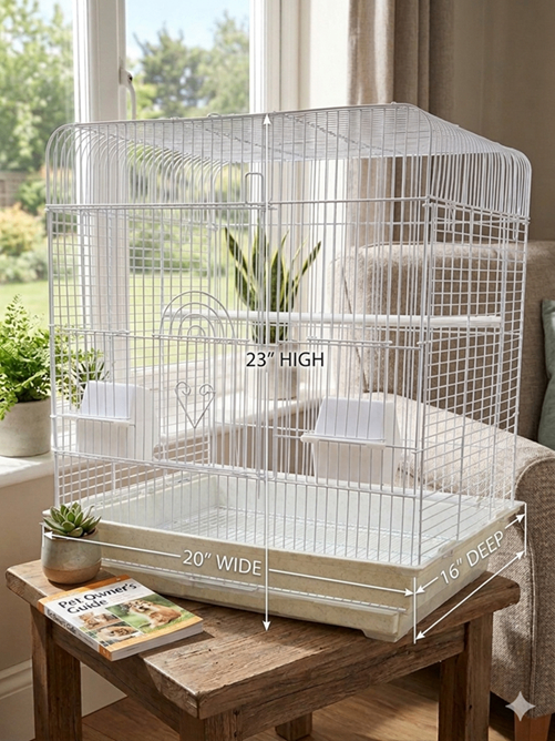 20x16" Flat Top Medium Bird Cage - photo 2