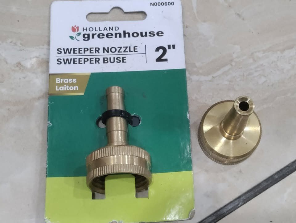Holland Greenhouse Brass Sweeper Nozzle, 2", NEW,