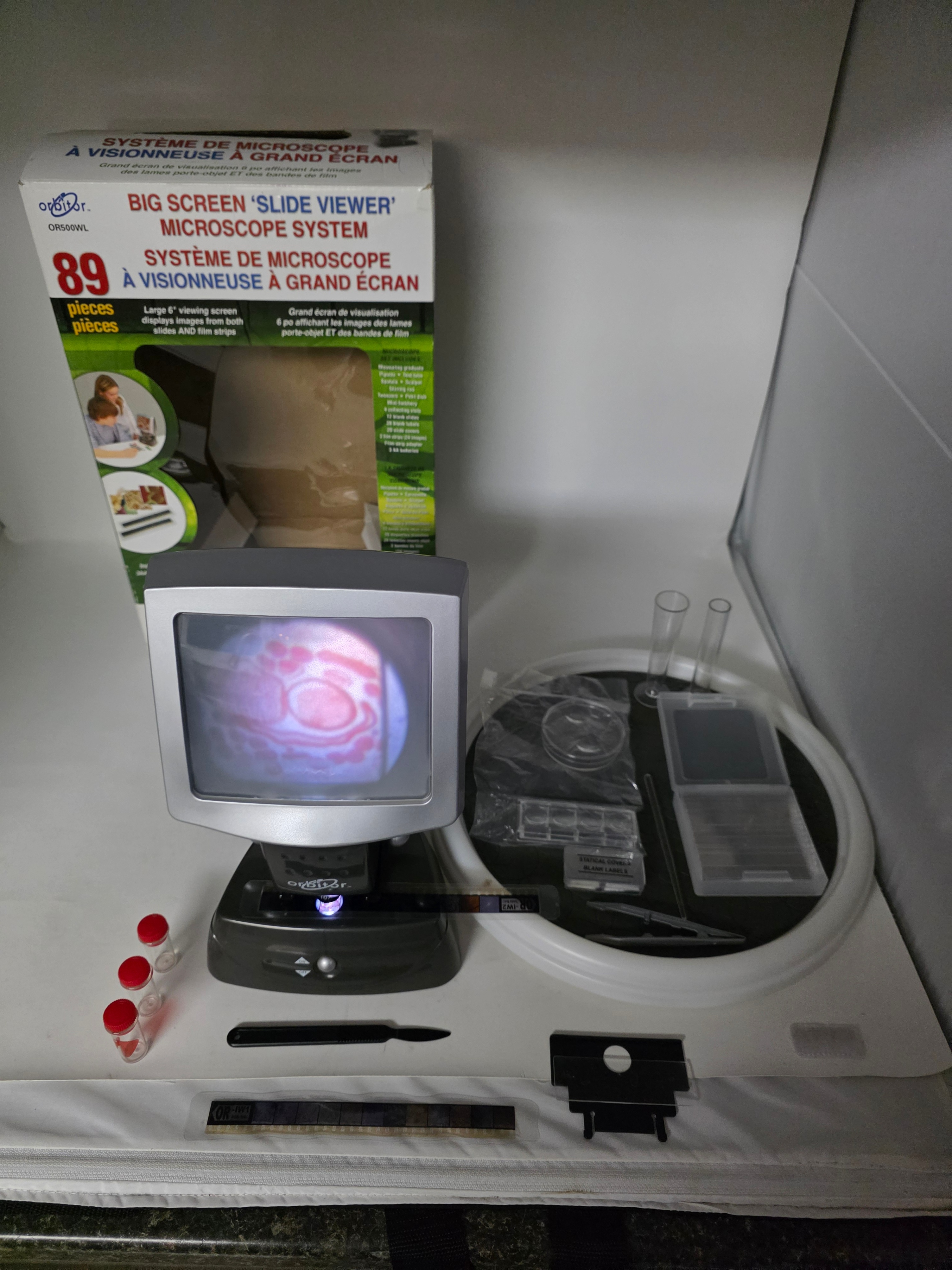 Kids Big Screen Slide Viewer Microscope System