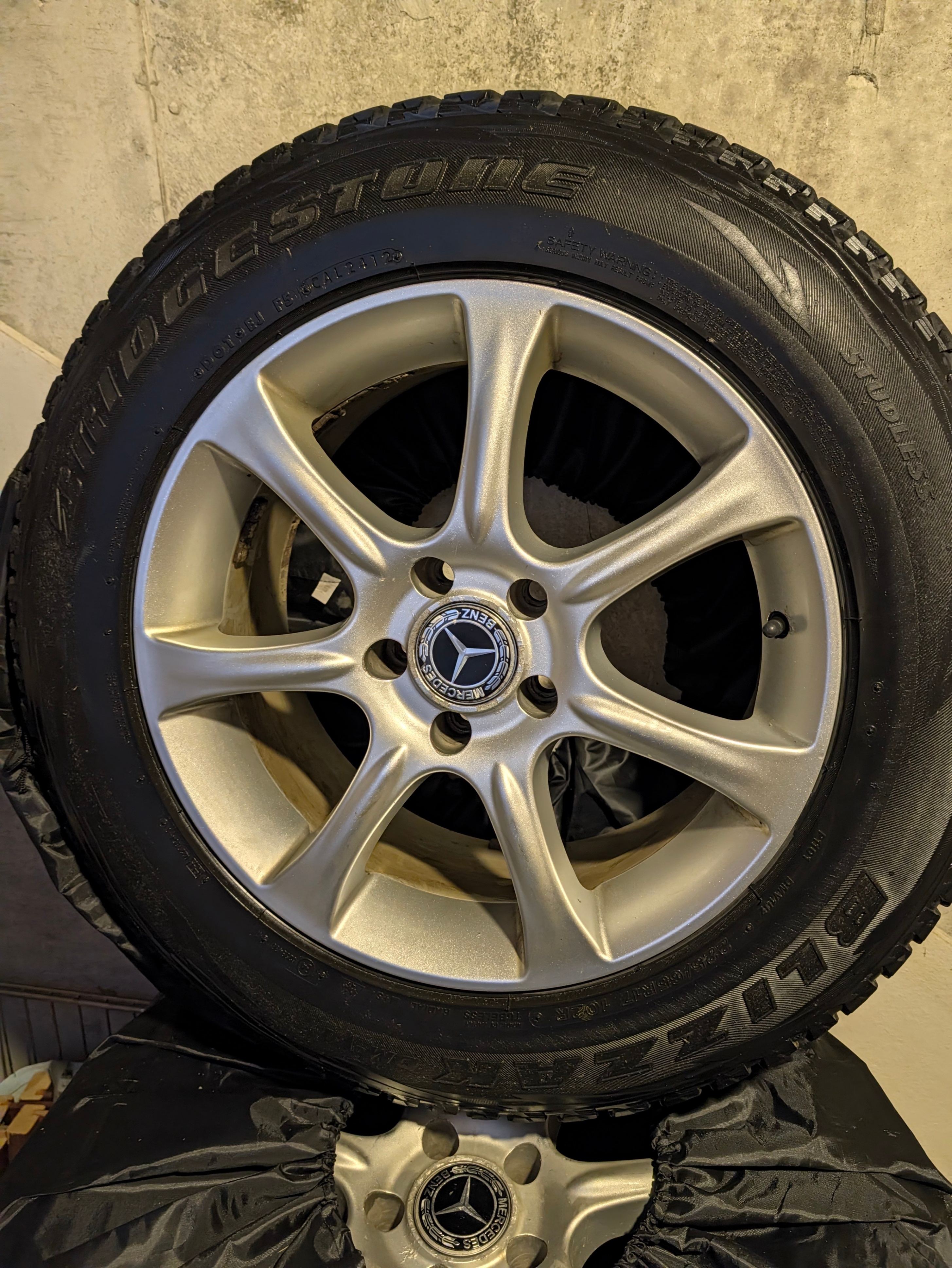 Bridgestone Blizzak Winter Tires on 17" ASA Rims