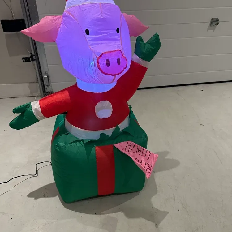 Airblown Inflatable Pig Christmas Decoration