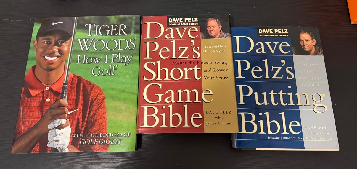 3 Golf Books: Pelz Putting, Short Game + Tiger Woods