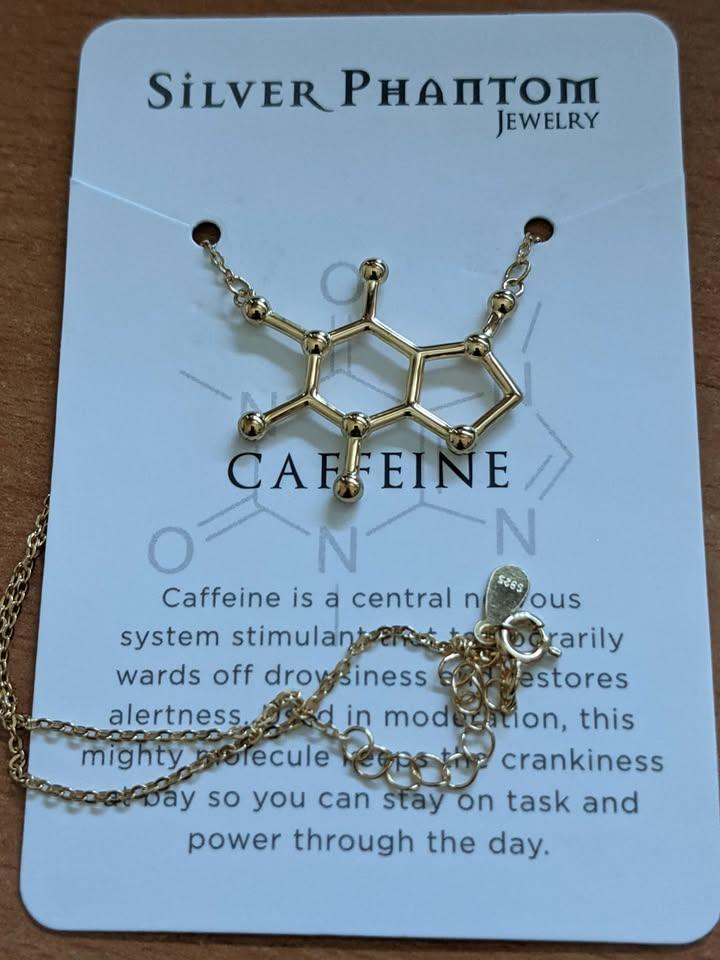 Sterling Silver Caffeine Necklace by Silver Phantom Jewelry - photo 2