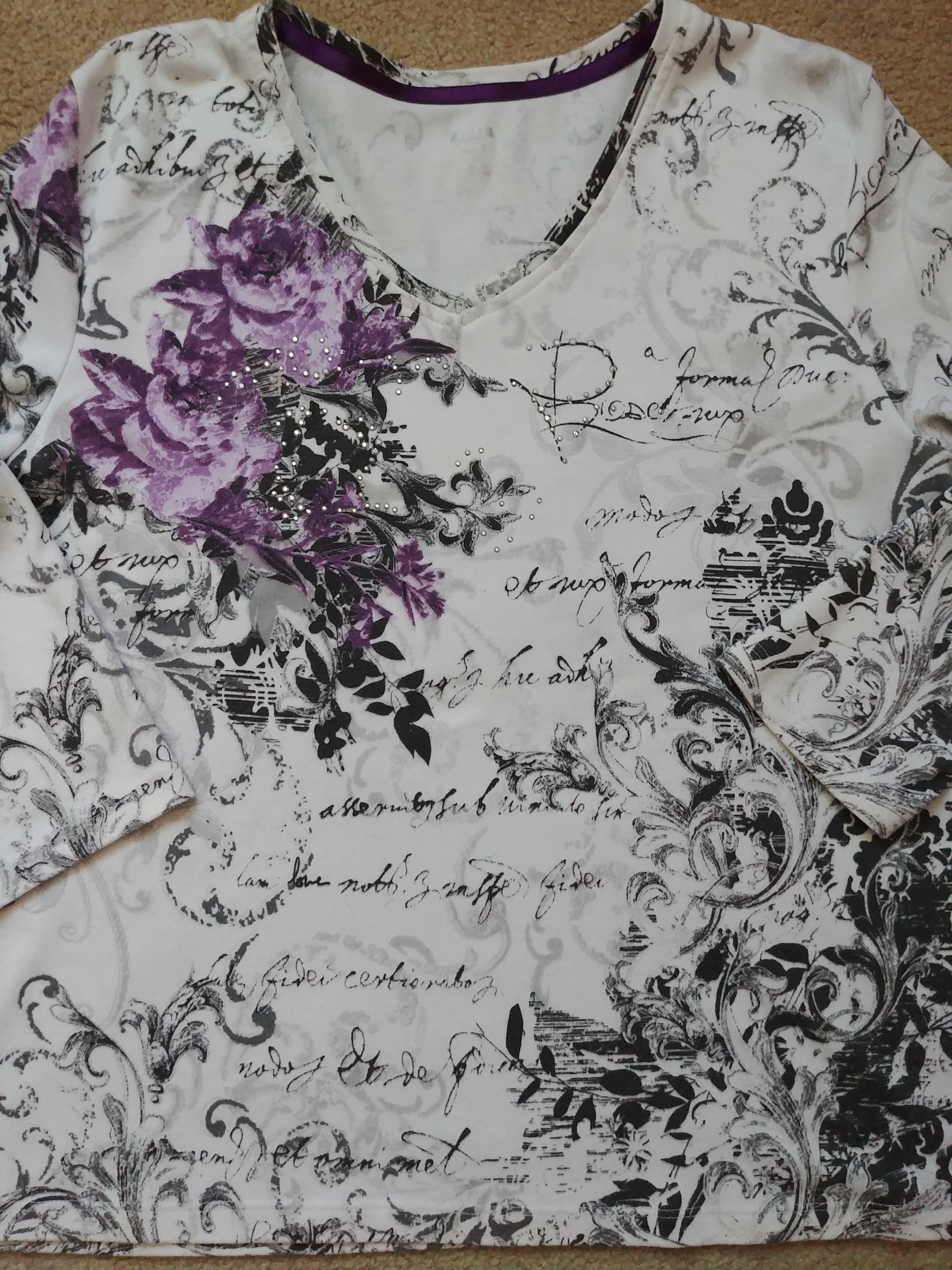 ALIA Petite Floral Print Long Sleeve Top - photo 3