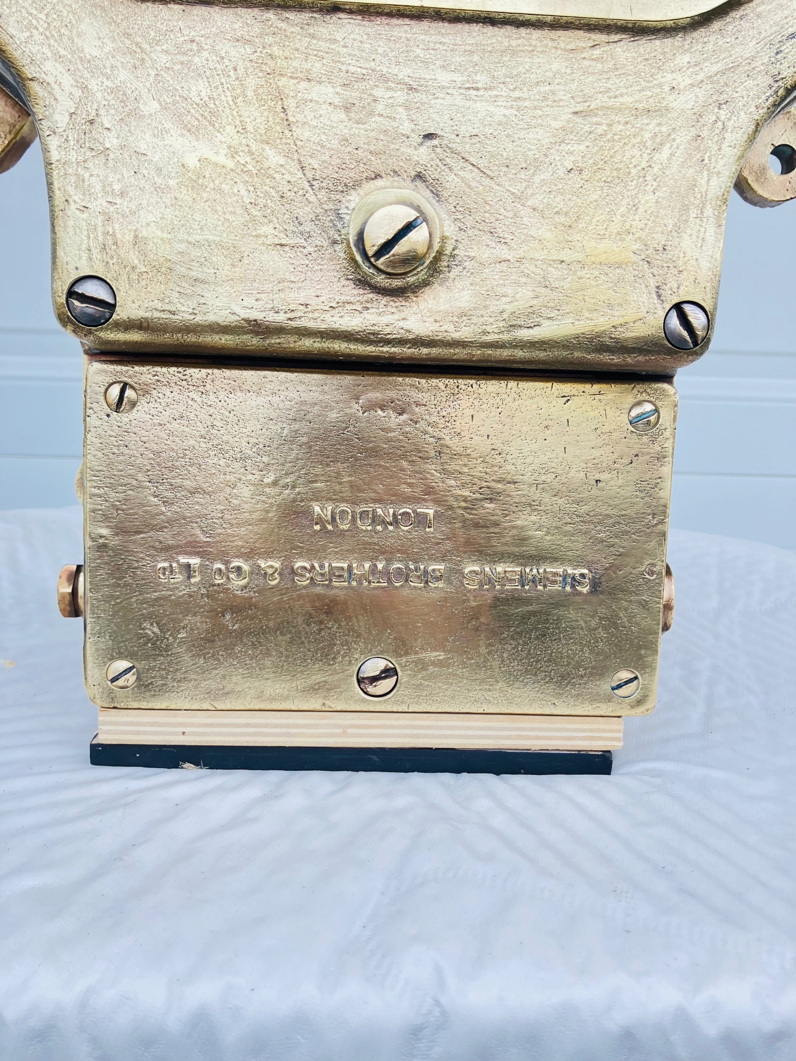 Siemens Brothers & Co Ltd Brass Hammer Head Ship's Telegraph - photo 2