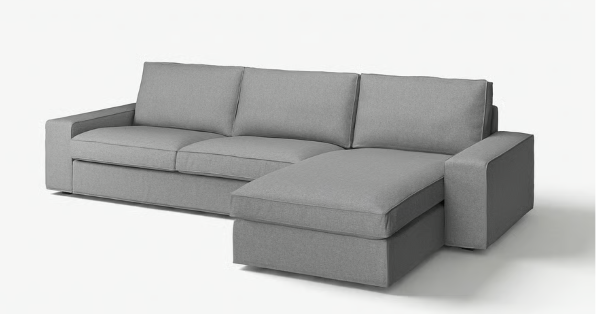 IKEA KIVIK Reversible Grey Sectional Sofa - photo 3
