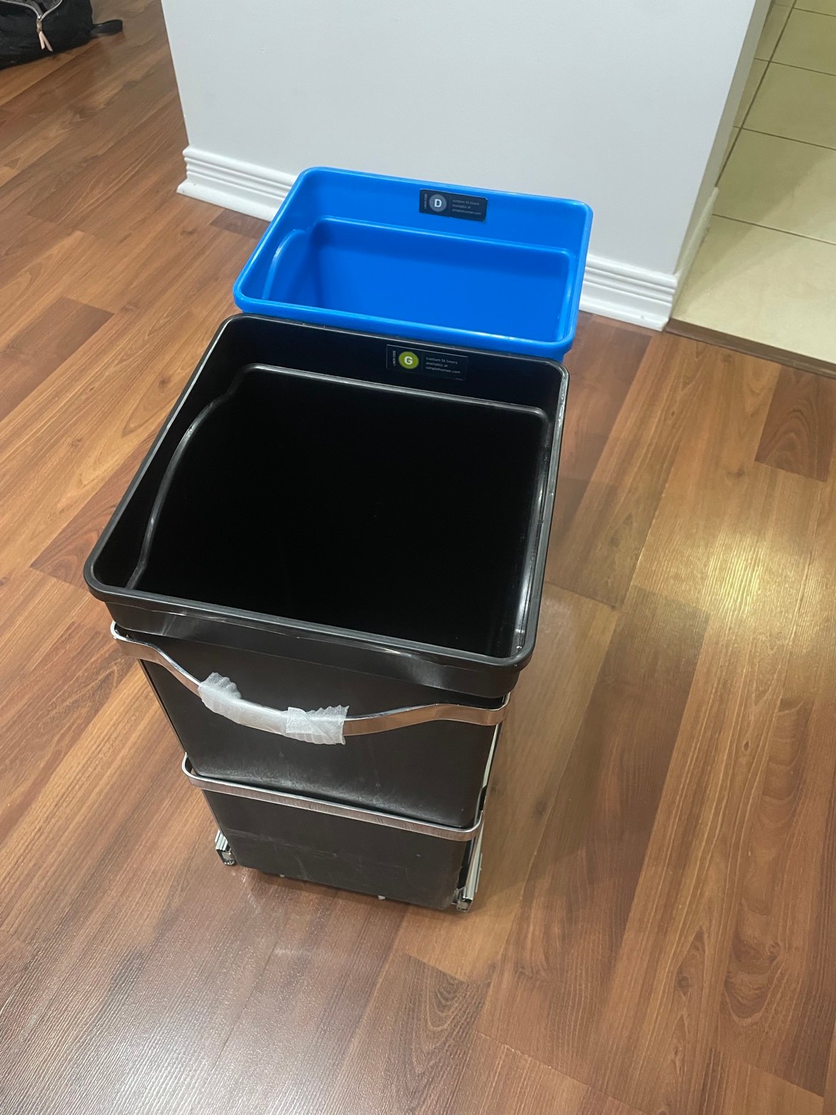 simplehuman pull-out trash and recycling bins - photo 2