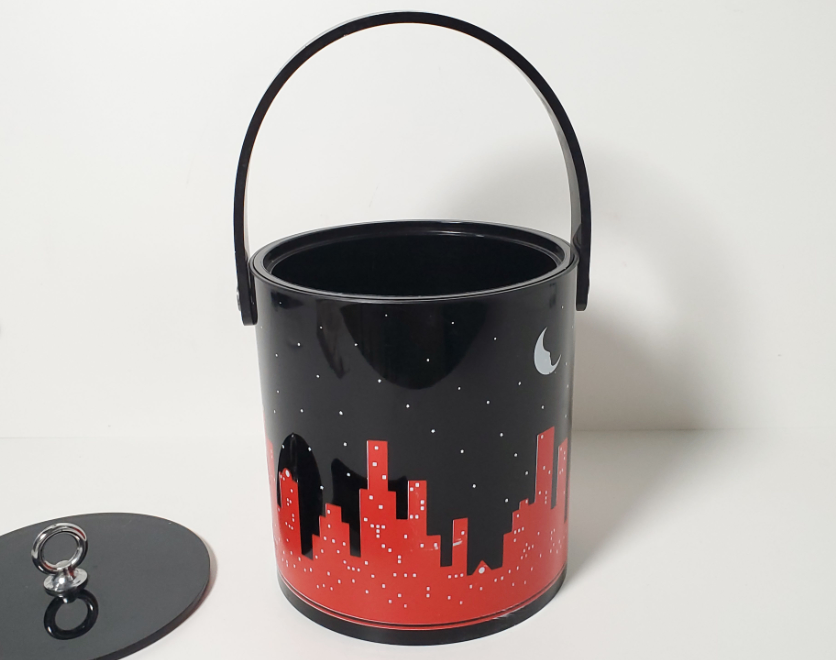 Vintage 1986 Enesco Curtis-Swann Pop Art Cityscape Ice Bucket - photo 5