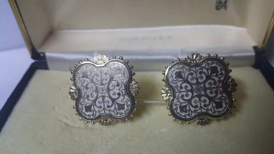 Vintage Cufflinks Gold &Sliver tone (Made in USA) 70's &80's