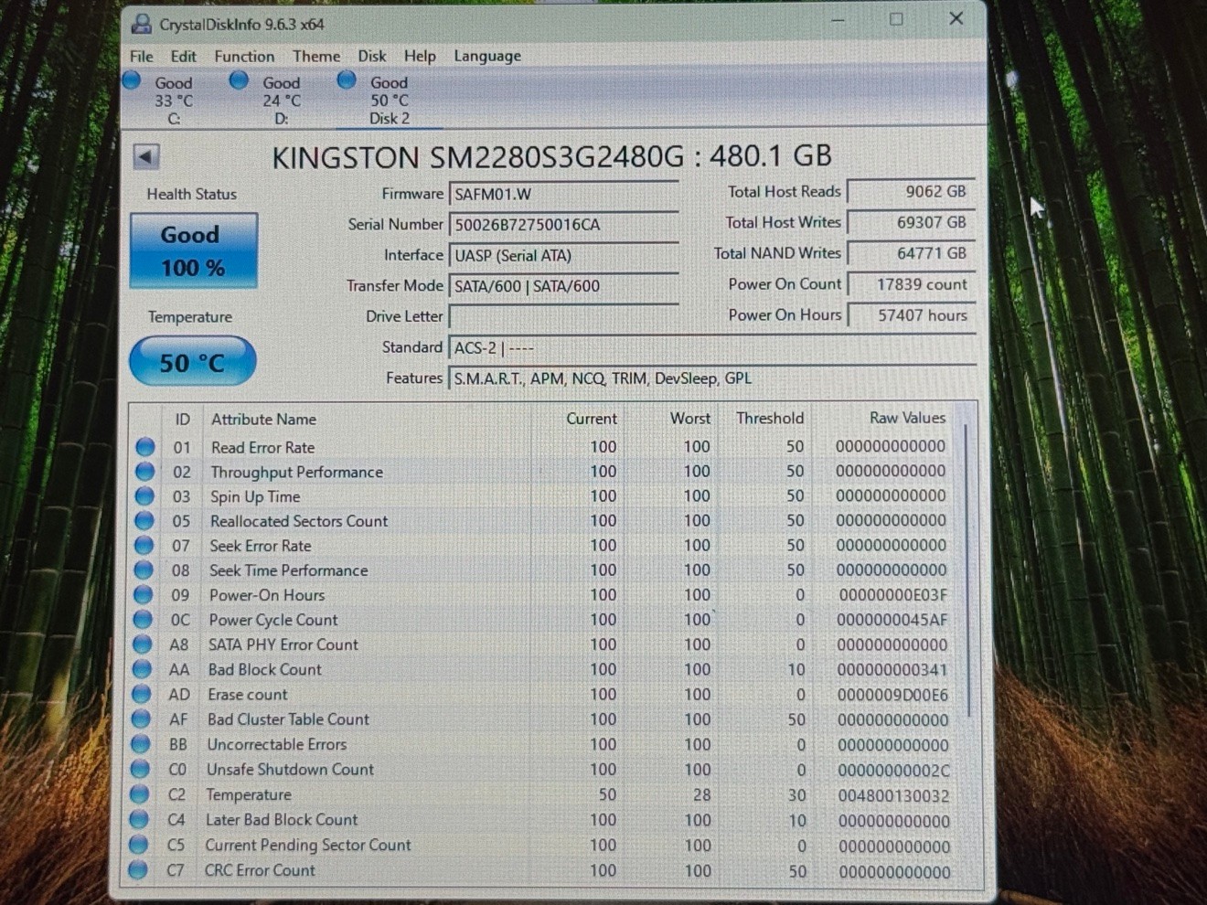 Kingston 480GB M.2 SATA SSD - 100% Health - photo 4
