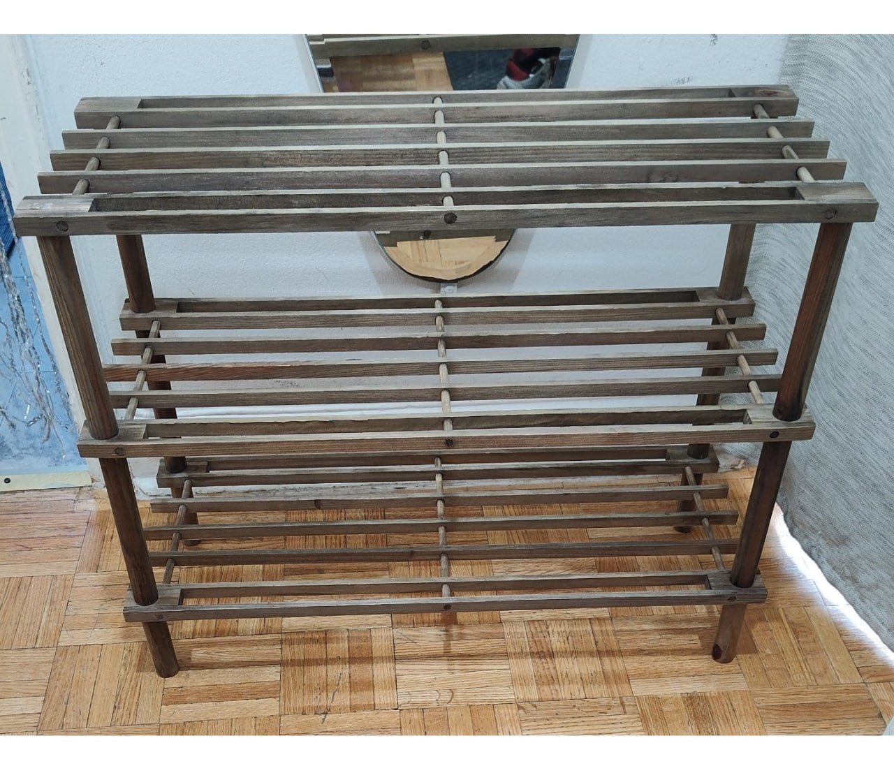 Wooden Shoe Rack / 3-Tier Storage Shelf (25" x 10" x 19")