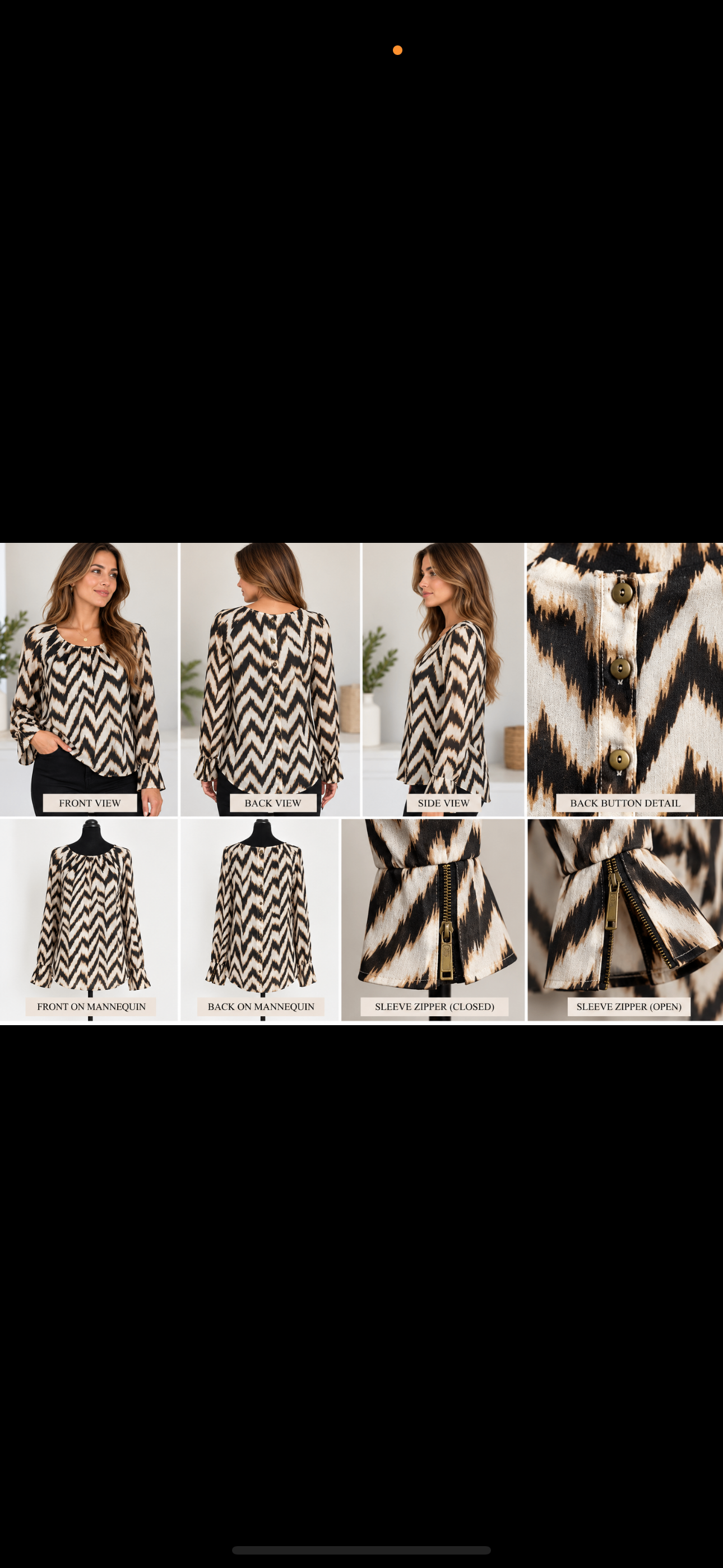 Vintage Y2K Dynamite Chevron Print Long Sleeve Blouse