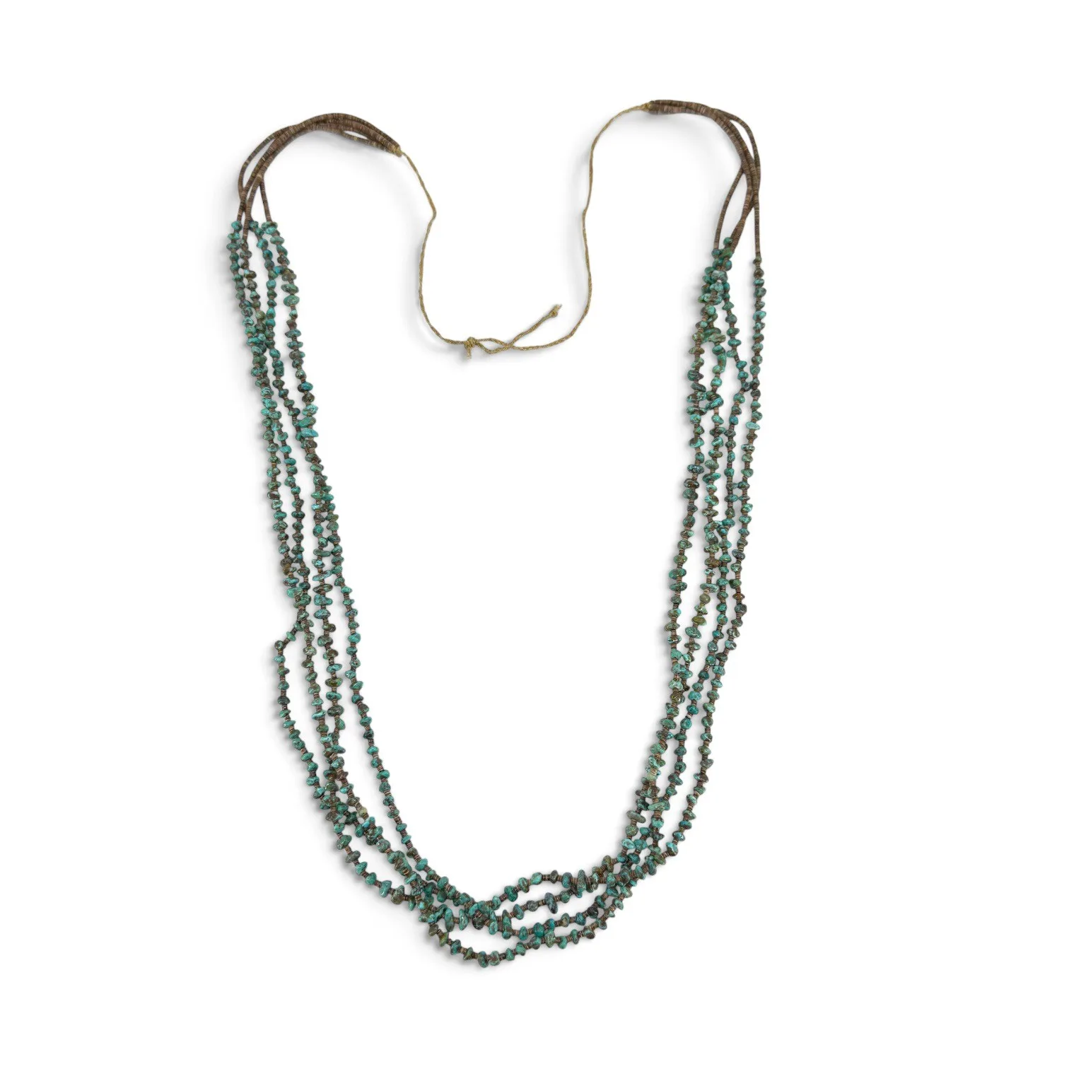 Old Navajo Turquoise Heishi shell bead necklace - photo 3