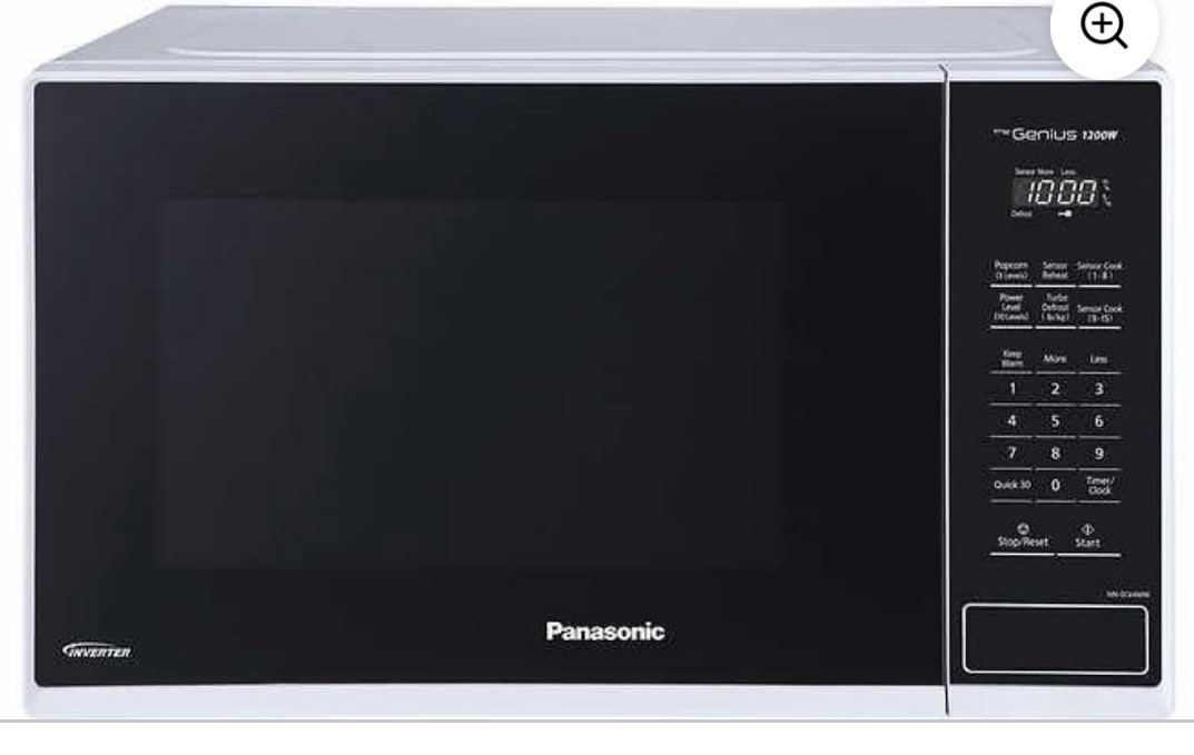 Panasonic 1.3 cu ft 1200W Inverter Microwave, White — New in Box