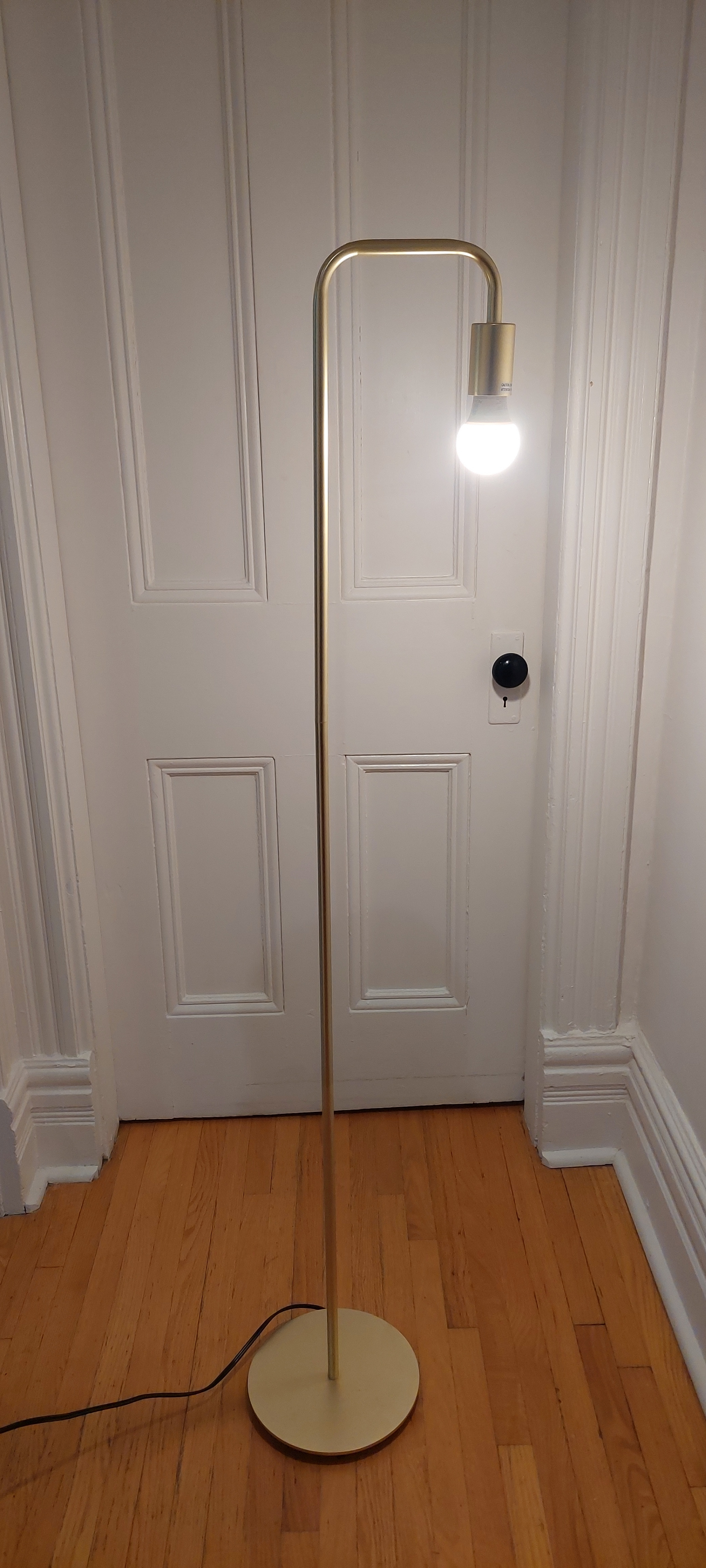 Structube Minimalist Brass Floor Lamp