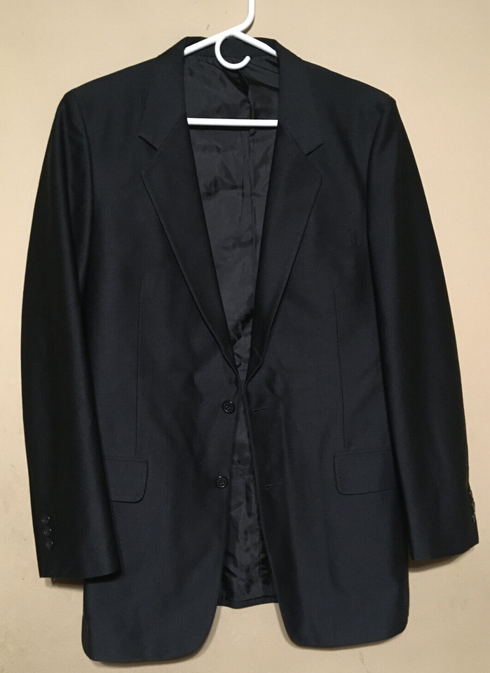 VINTAGE JACK ROBBINS CLOTHES SUIT BLACK L40/34 CHICAGO