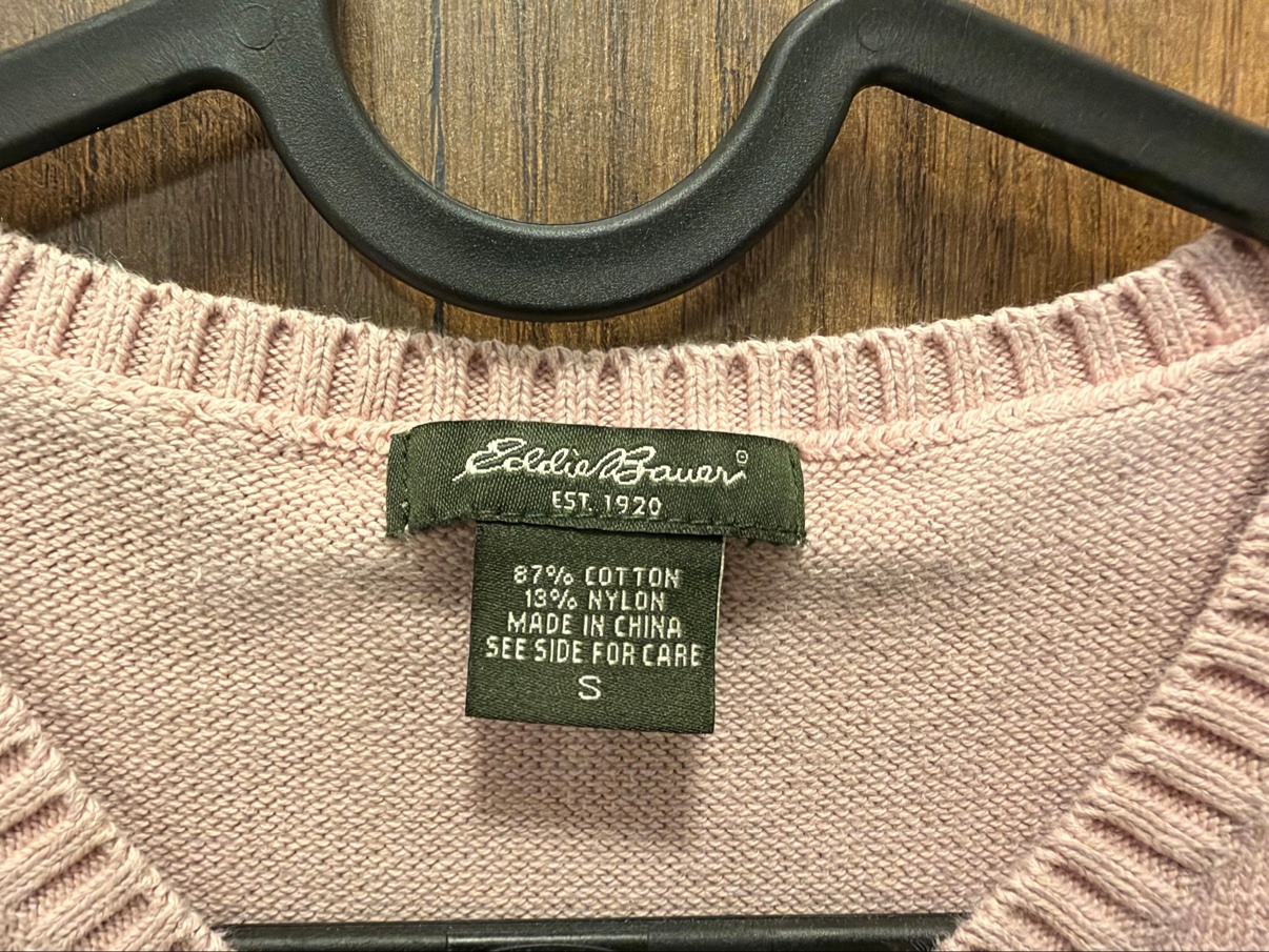 Eddie Bauer Blush Pink Knit Vest, Size S - photo 3