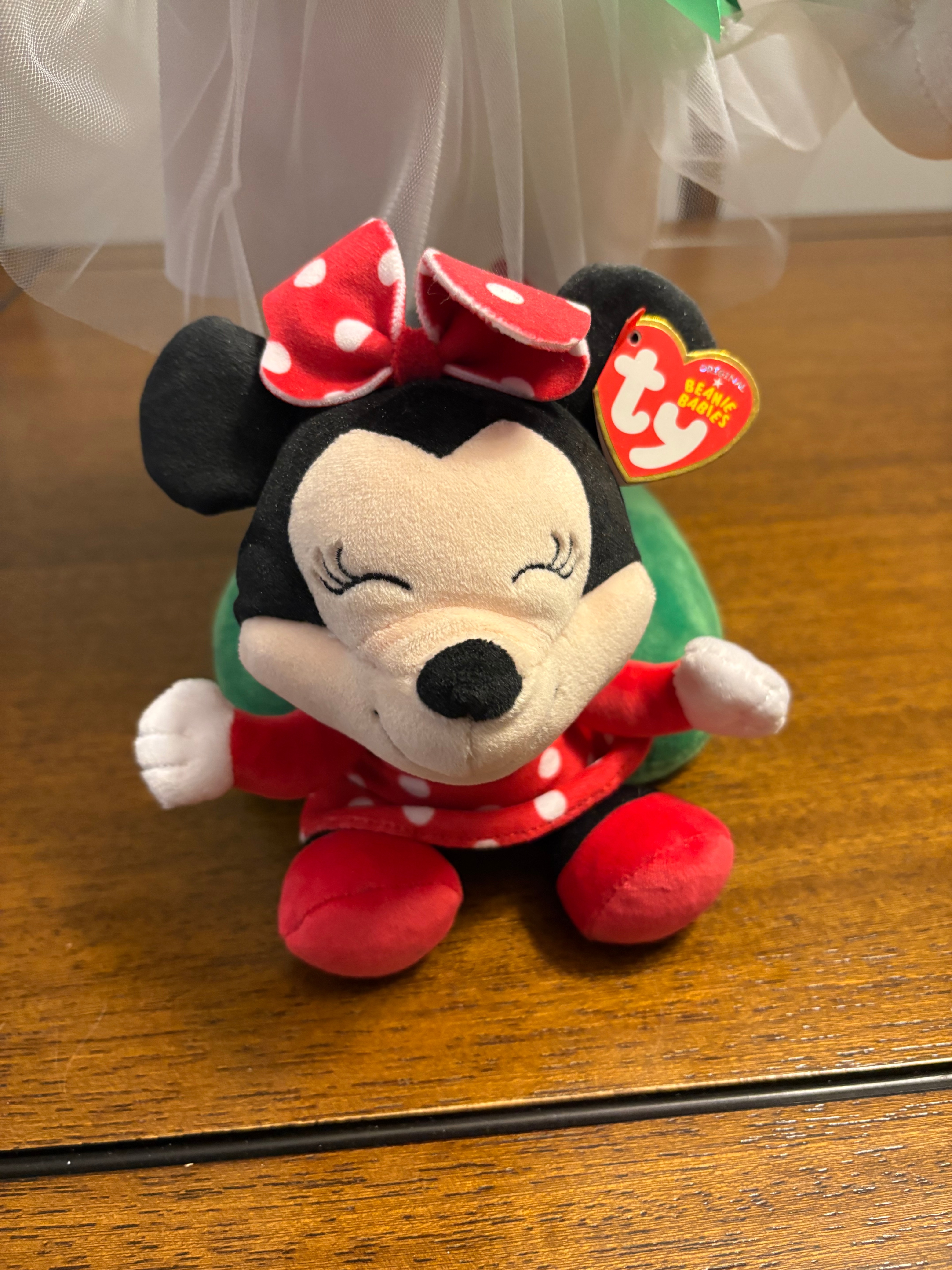 Disney Minnie Mouse Christmas Plush Set & TY Bean
