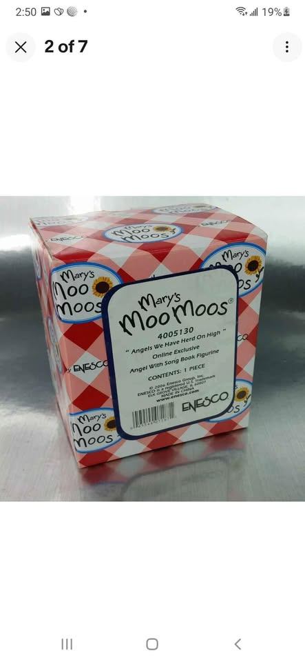 Mary Moo Moos Angels We Have Herd on High Choir cow figurine - photo 2