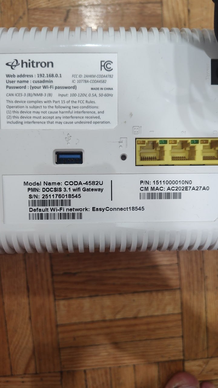 Hitron CODA-4582U DOCSIS 3.1 Dual-Band - photo 3