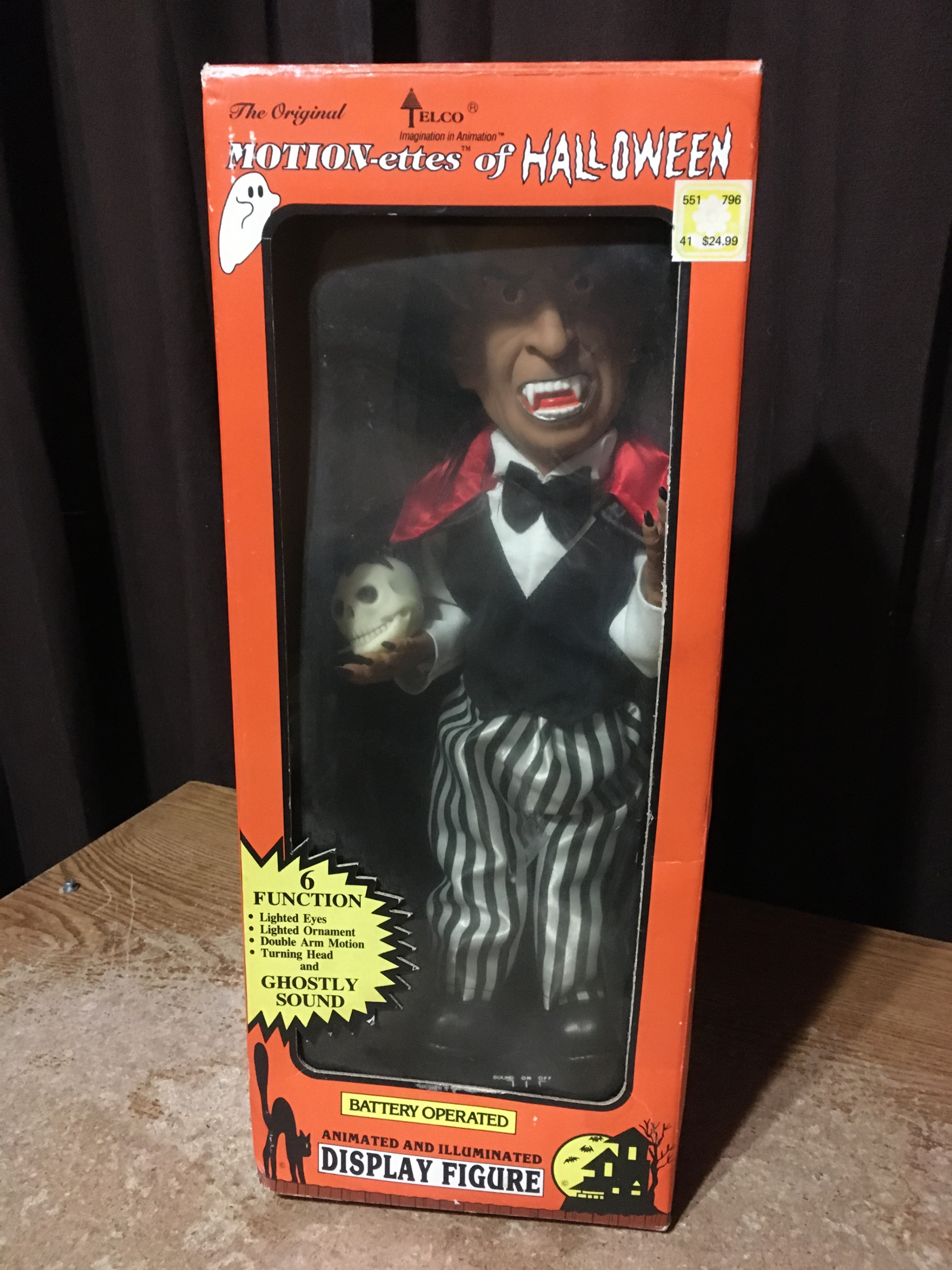 MOTIONETTES OF HALLOWEEN TELCO DRACULA IN BOX LIGHTS & SOUND