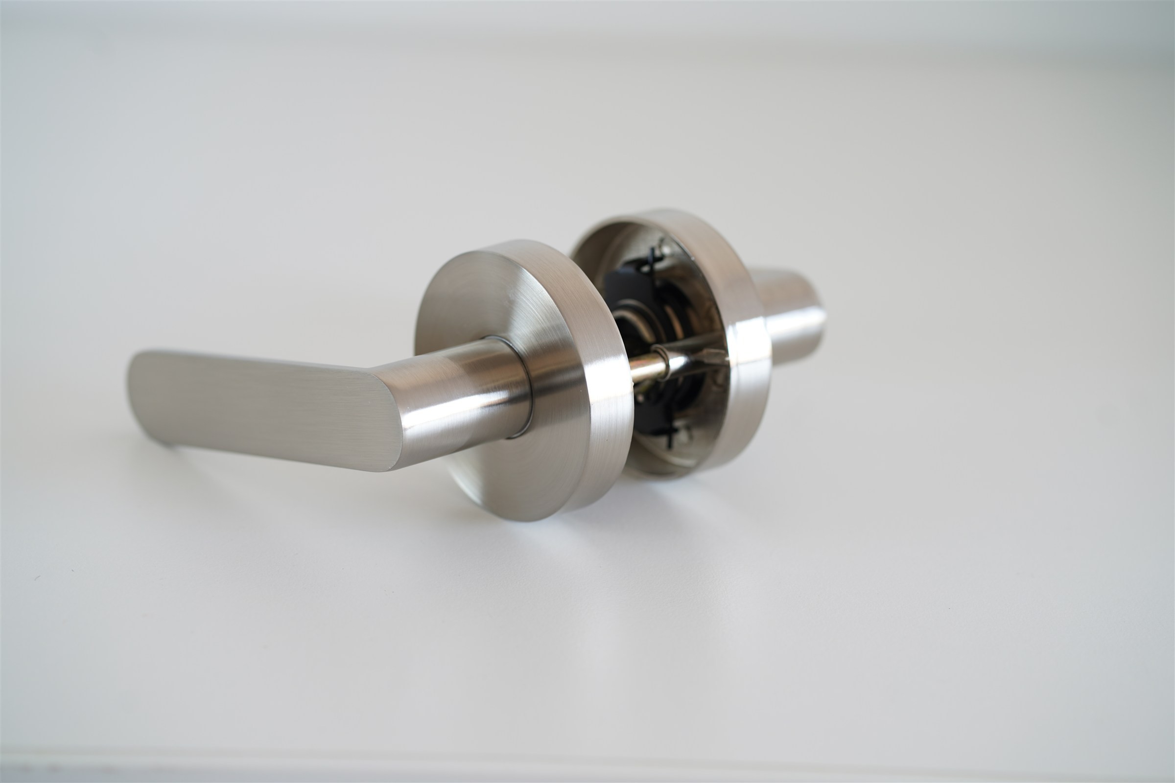 New D904 Satin Nickel Door Levers - Passage, Privacy, Dummy
