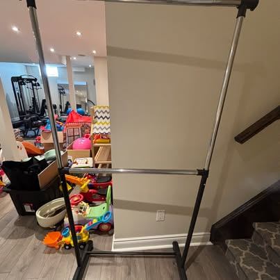 Rolling Garment Rack - Double Rail Clothes Rack on Wheels