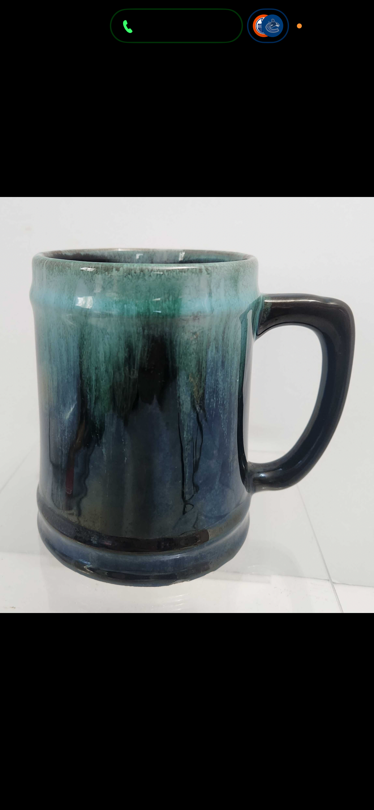 Blue Mountain Pottery Ceramic Glazed Coffee Mug