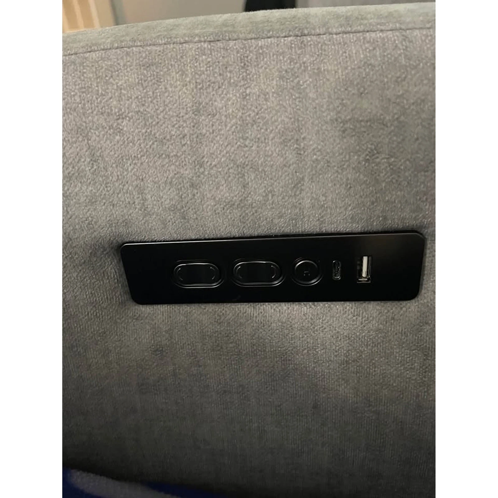 Cheers Gray Velvet Power Recliner Swivel Glider w/ USB