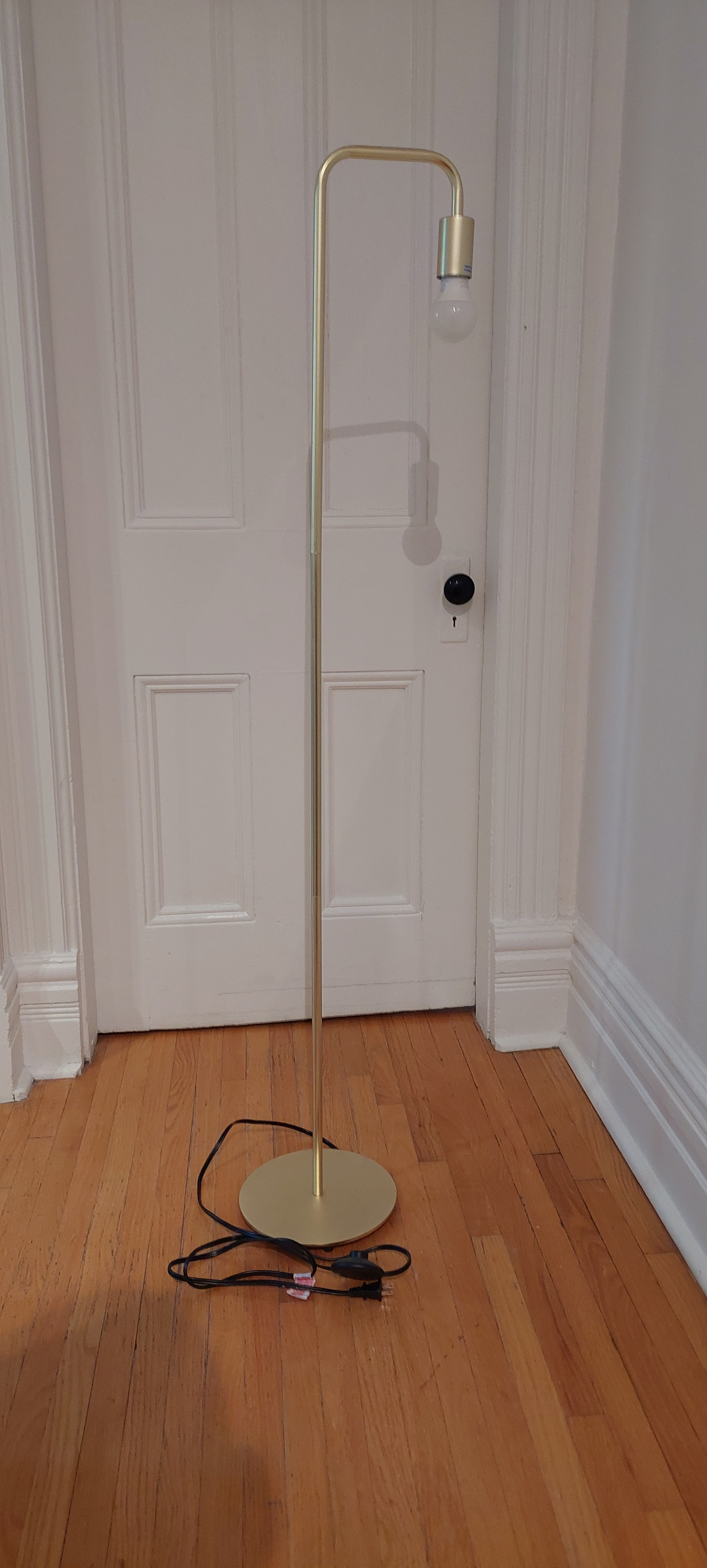 Structube Minimalist Brass Floor Lamp - photo 2