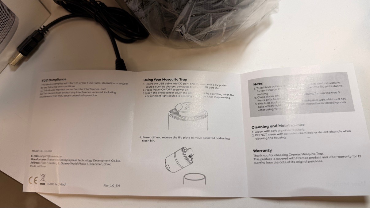 Cremax Indoor Mosquito Trap - Brand New - photo 3