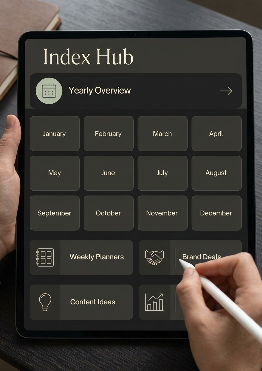 Virtual minimalist 2027 Content Planner