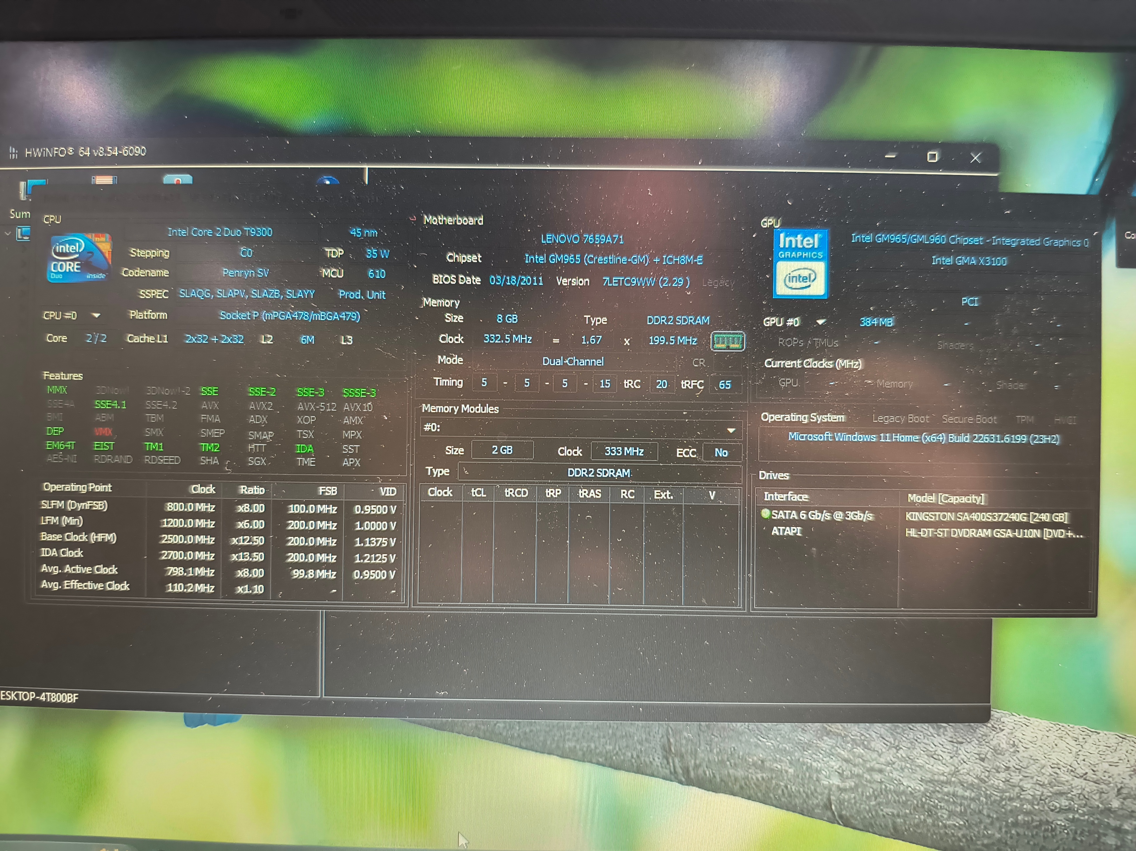 Lenovo ThinkPad T61 Laptop - photo 2