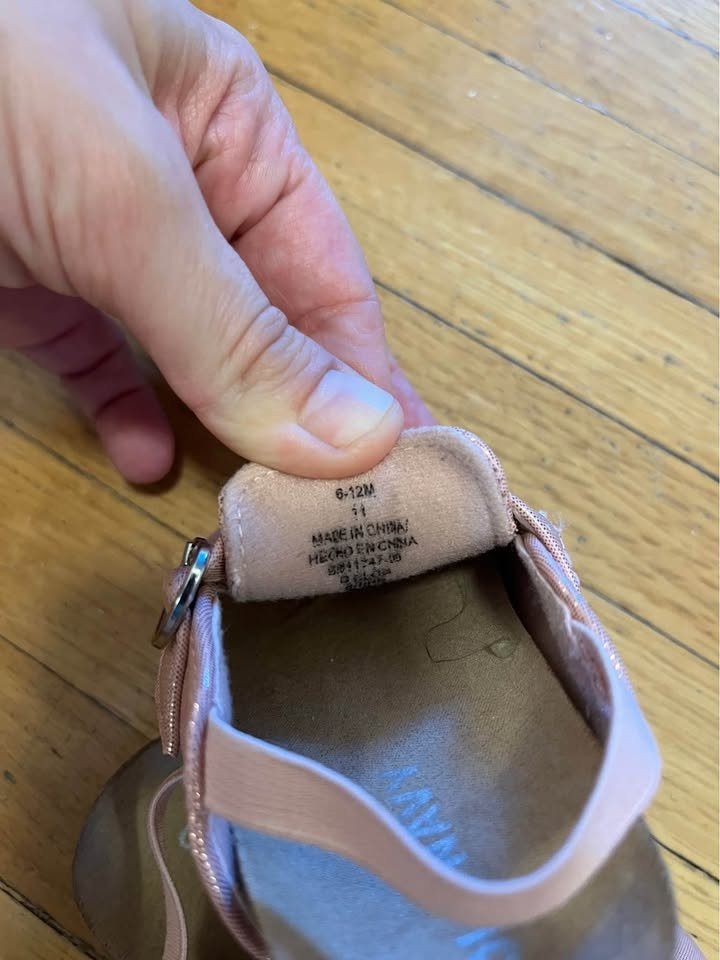 Old Navy Rose Gold Glitter Clog Sandals Size 6-12M - photo 4