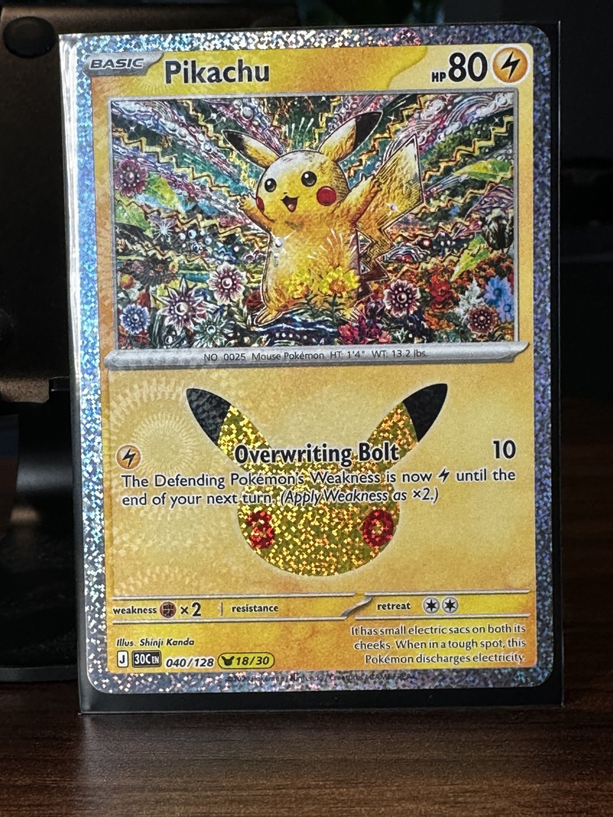 Pikachu 040/128 (18/30) - Pokemon 30th Celebration