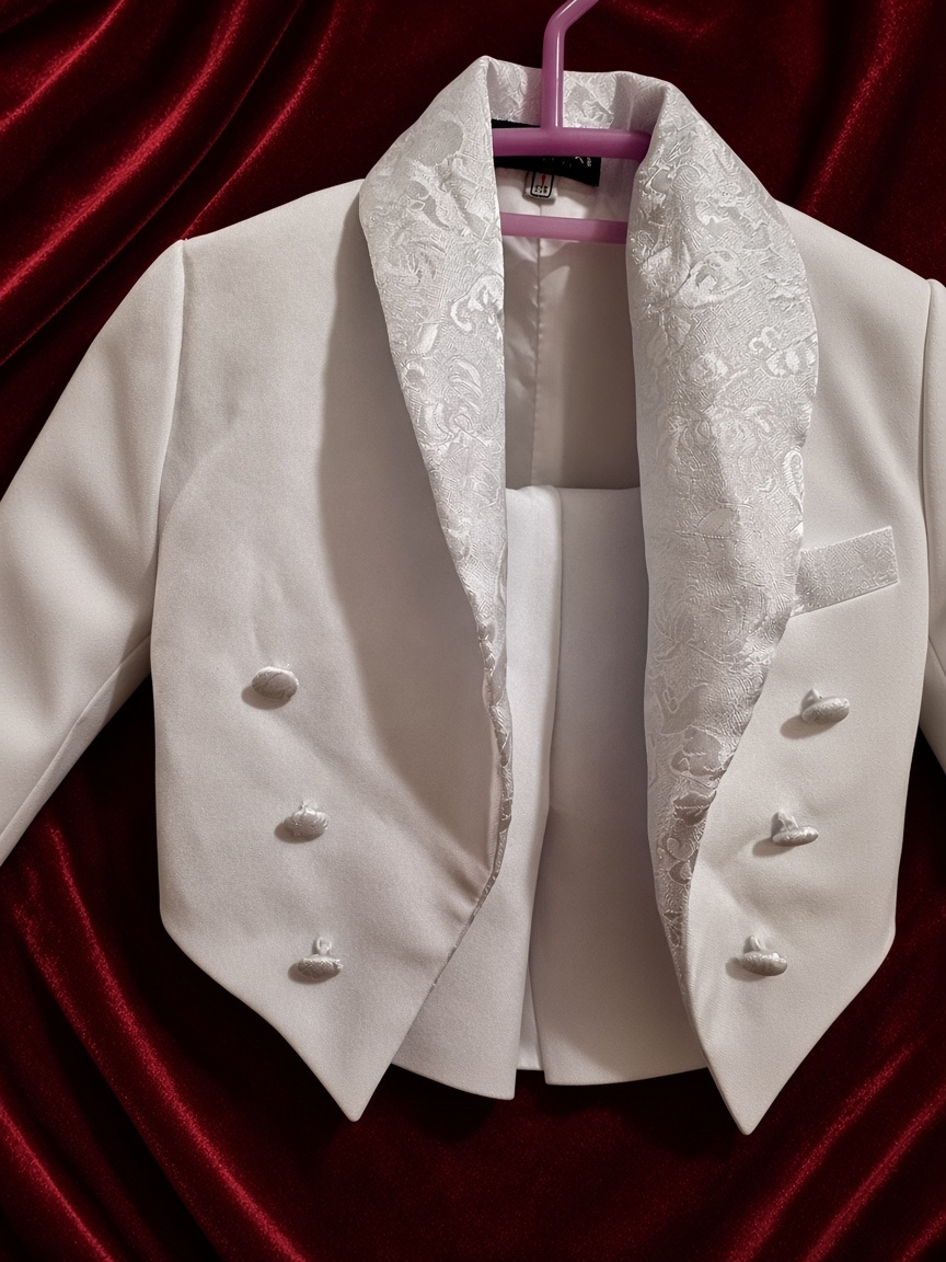 Weikexi Kids White Formal Tuxedo Jacket