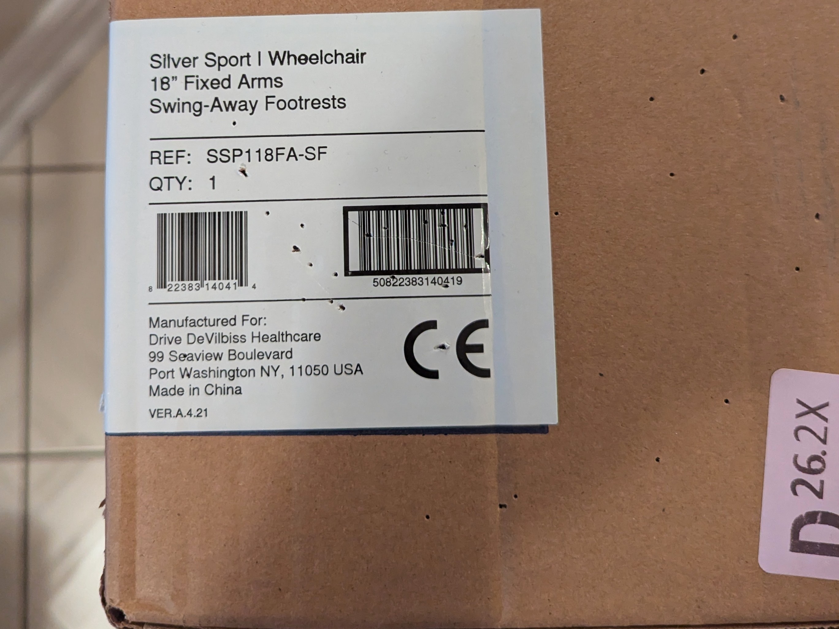 Brand New Drive Medical Silver Sport 1 Wheelchair (18" Seat) - photo 4