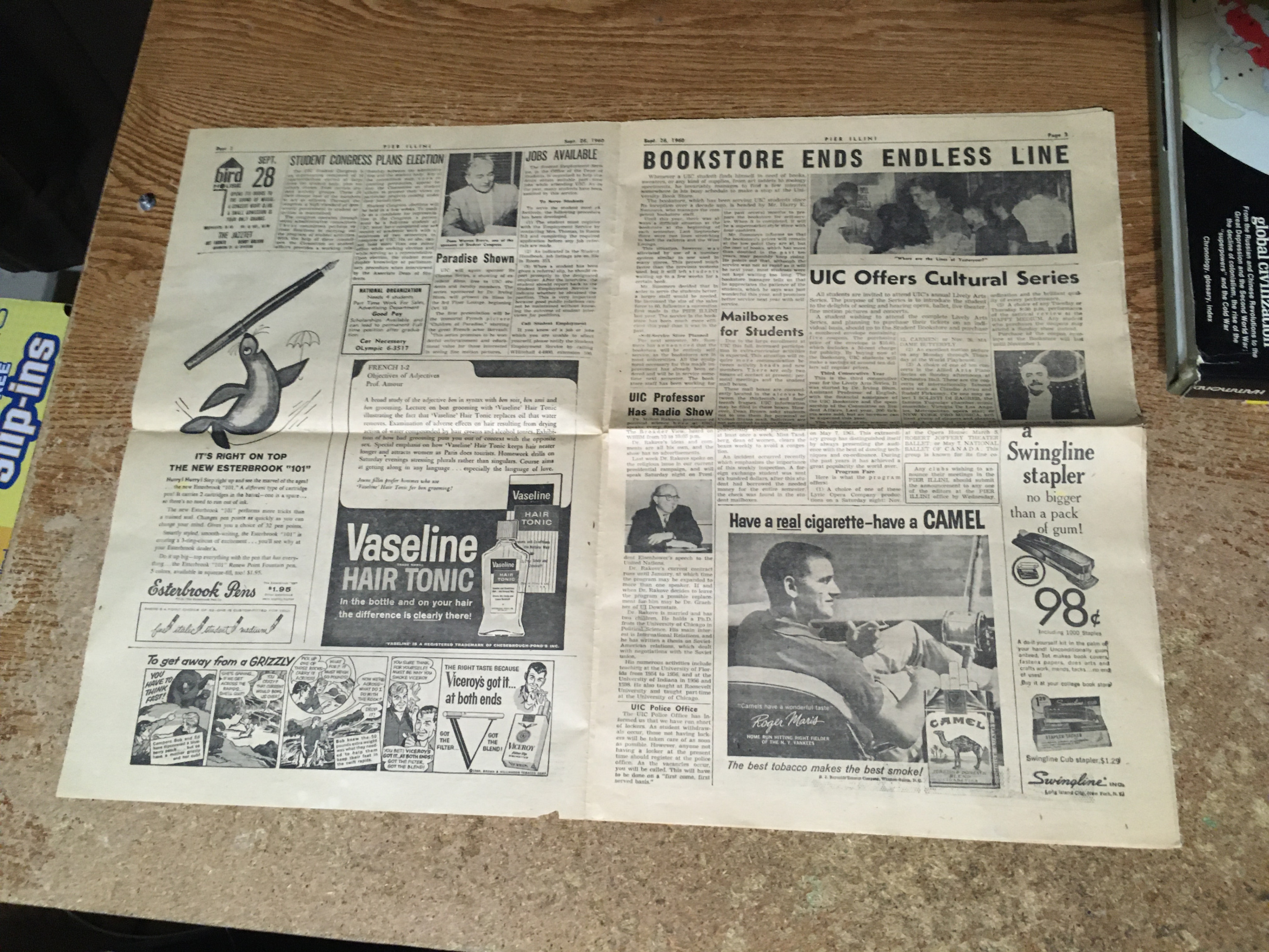 VINTAGE PIER ILLINI NEWSPAPER 9/26/1960 U OF ILLINOIS AT CHICAGO - photo 3