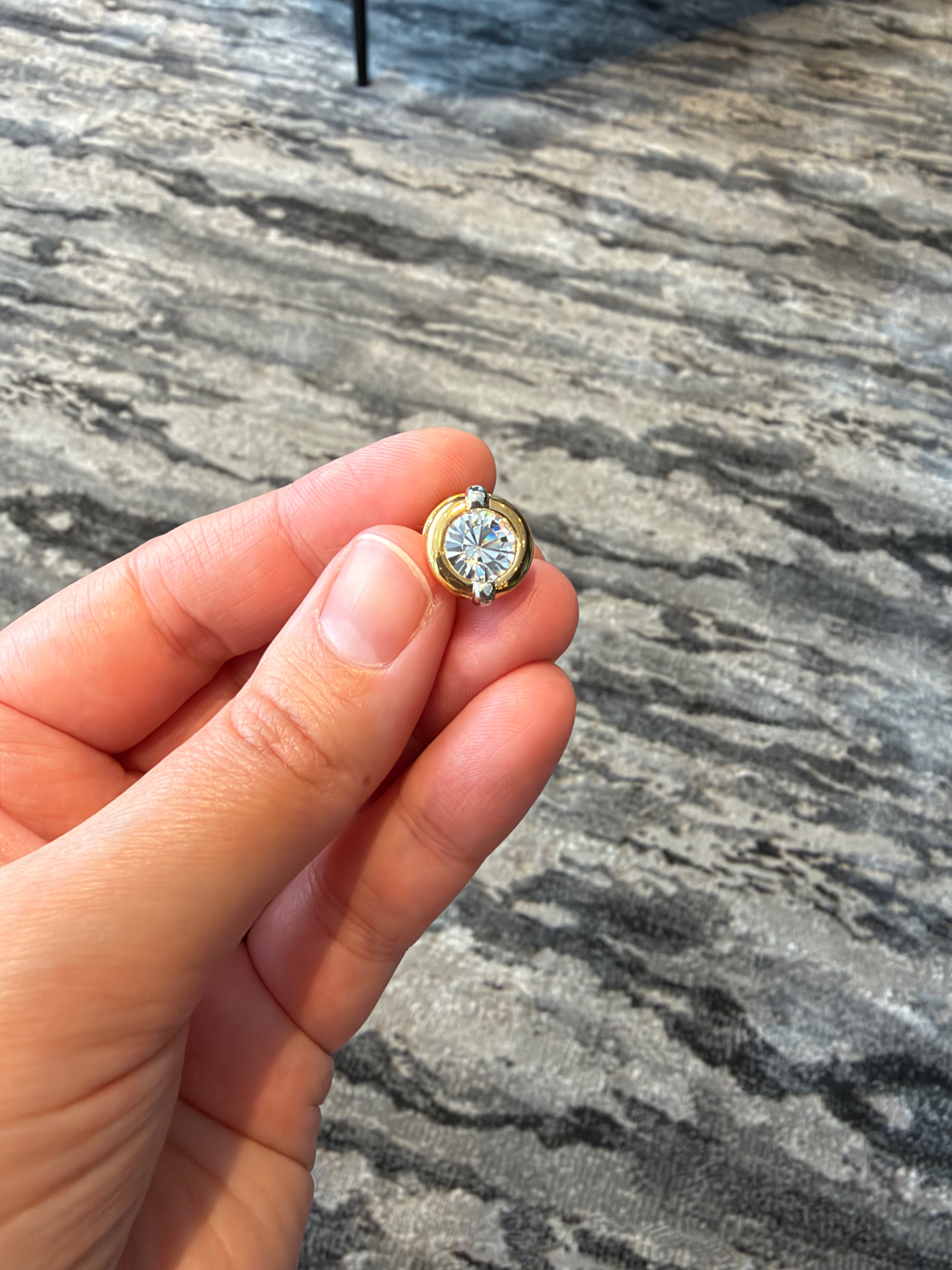 Vintage Swarovski Crystal Pin Brooch Gold Tone - photo 4