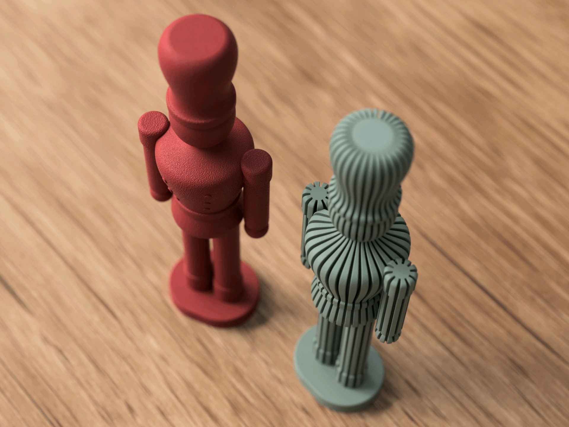 Handmade 3D-Printed Christmas Nutcracker