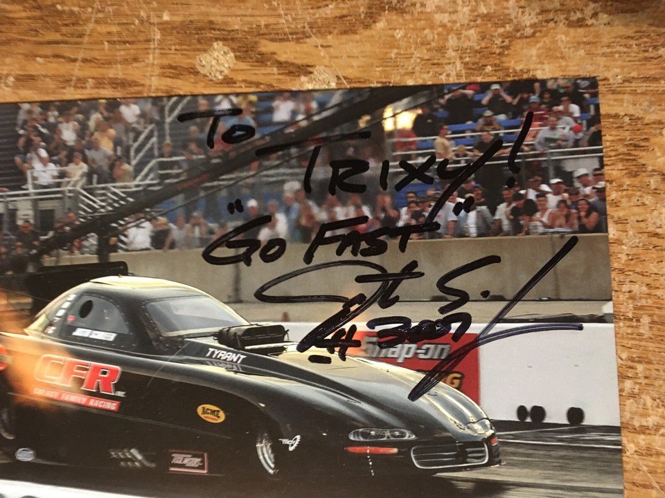 2X NHRA JUSTIN SCHRIEFER PROMOTIONAL CARD HANDOUT SIGNED AUTO - photo 3