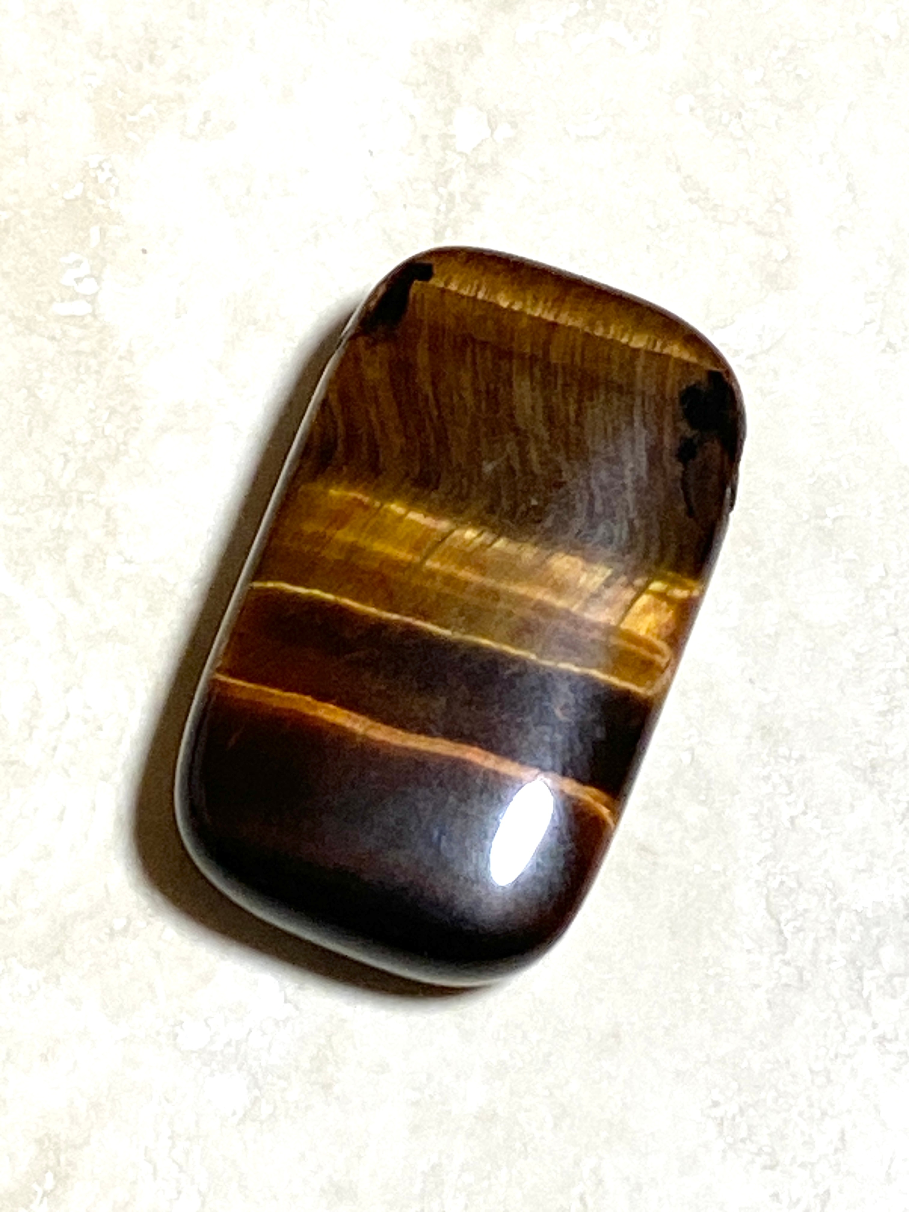 Golden Brown Tiger's Eye Pendant,Large Rectangular Gemstone - photo 2